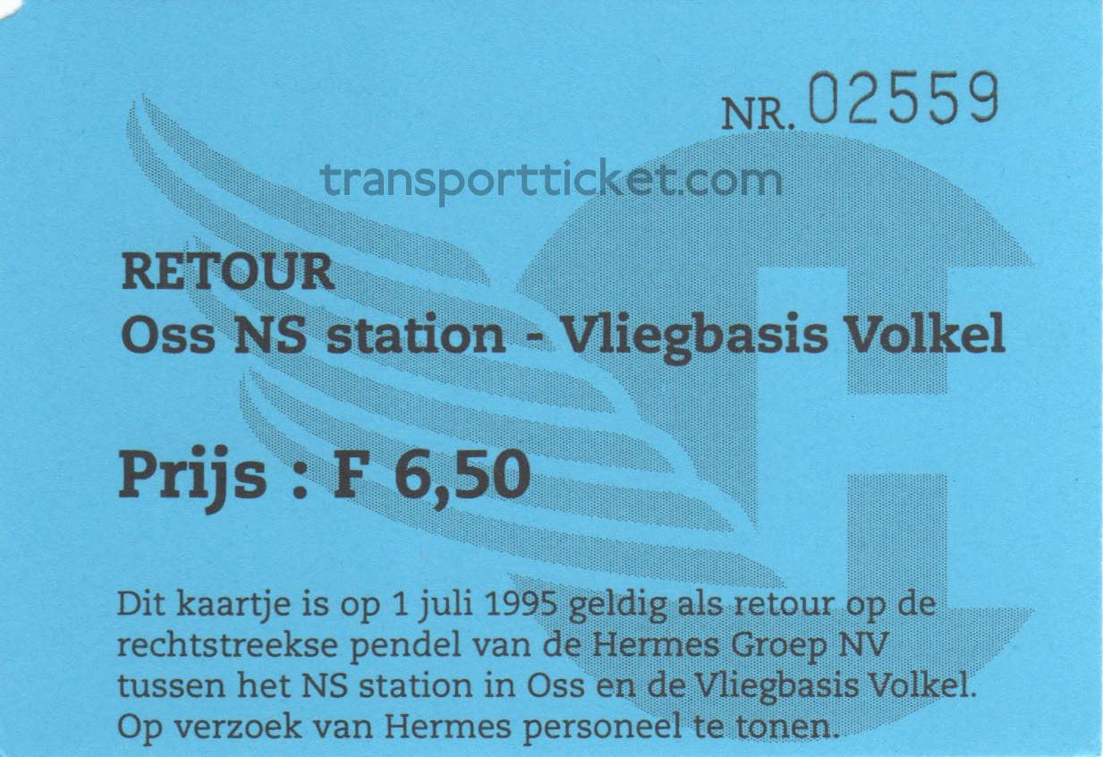 Hermes bus ticket Open day airforce base Volkel (1995)