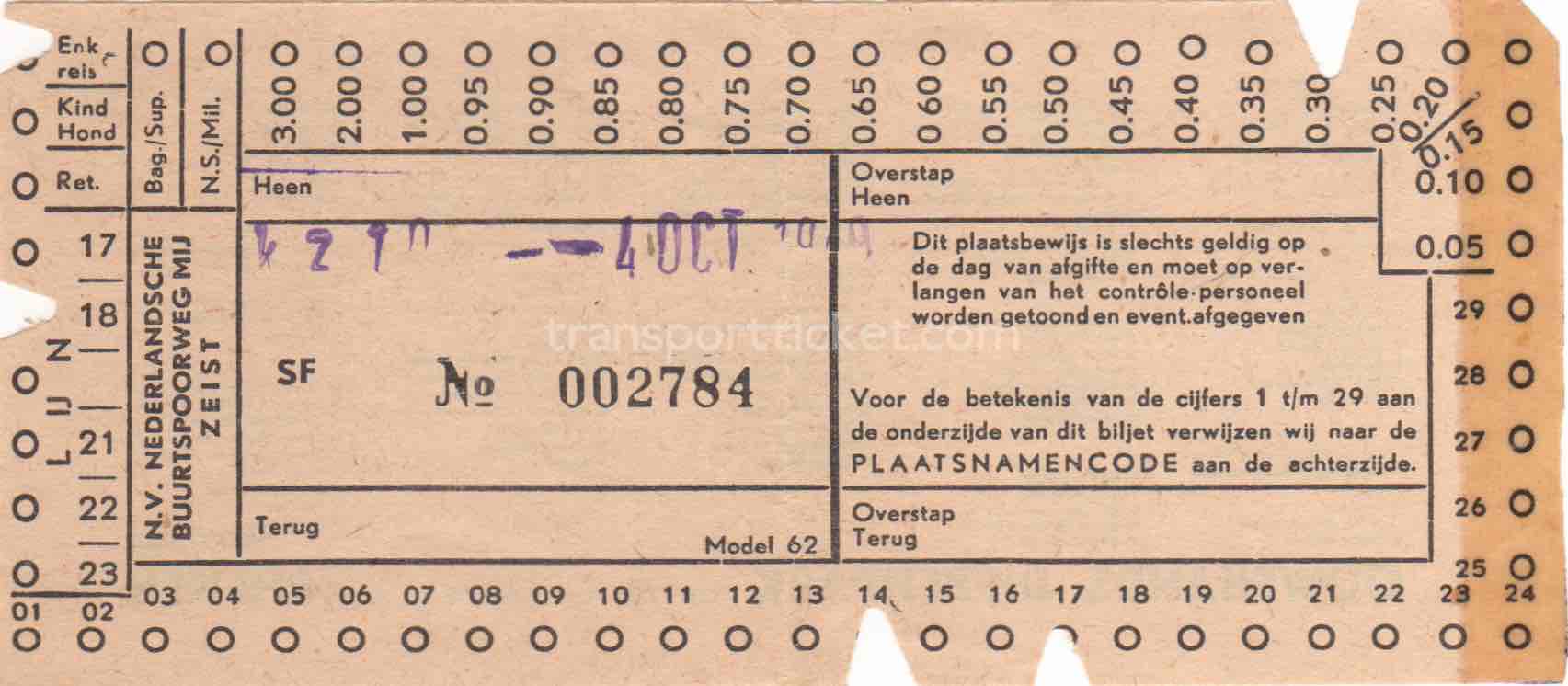 NBM bus ticket (1949)