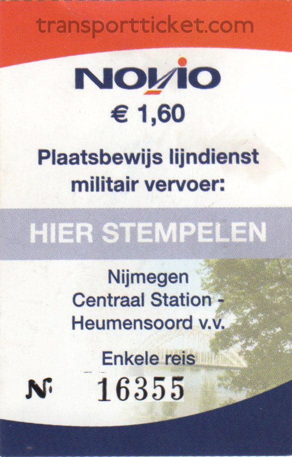 Novio bus ticket Vierdaagse for military personnel