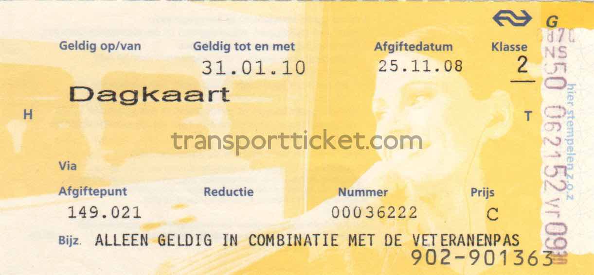 NS railway ticket for a veteran (2008)