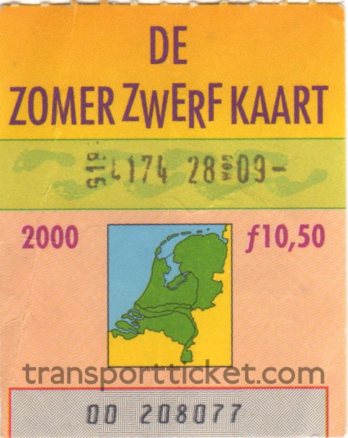 Zomerzwerfkaart, reduced fare (2000)
