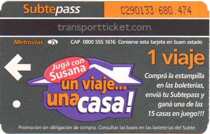 metro ticket Buenos Aires