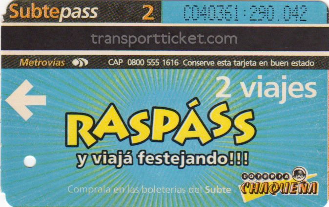 metro ticket Buenos Aires