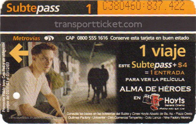 metro ticket Buenos Aires