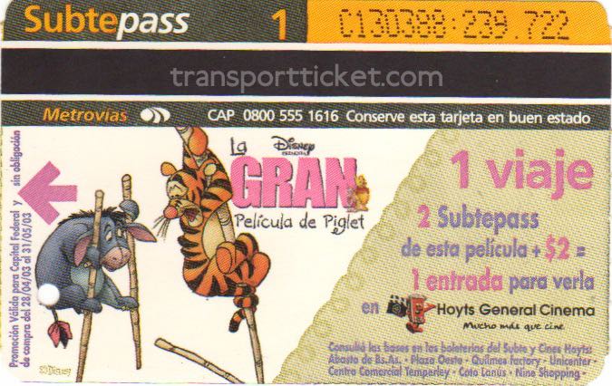 metro ticket Buenos Aires