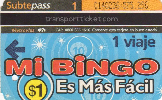 metro ticket Buenos Aires