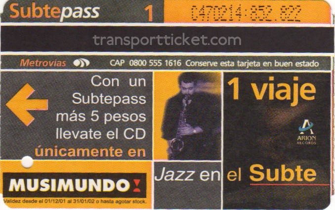 metro ticket Buenos Aires