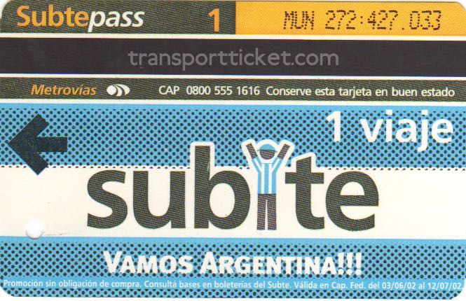 metro ticket Buenos Aires