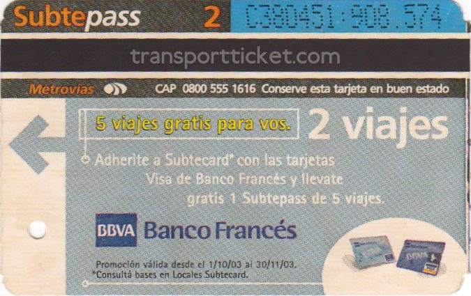 metro ticket Buenos Aires