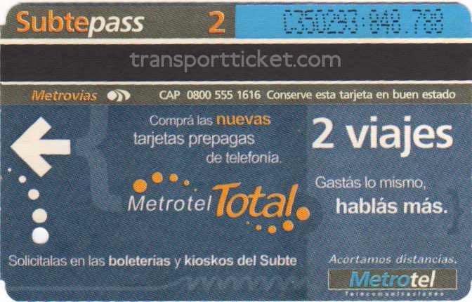 metro ticket Buenos Aires