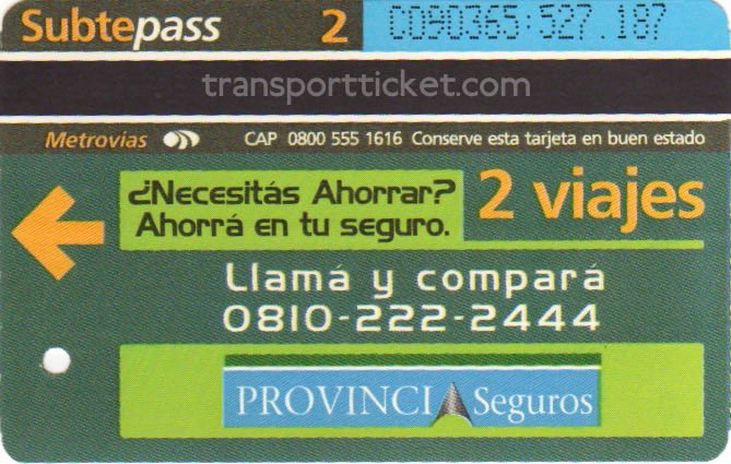 metro ticket Buenos Aires
