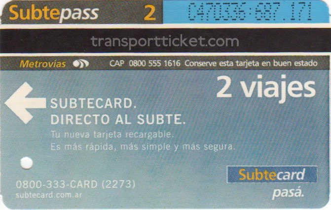 metro ticket Buenos Aires