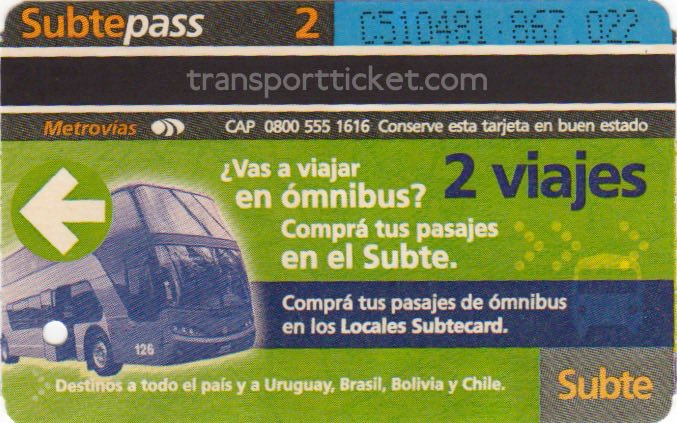 metro ticket Buenos Aires