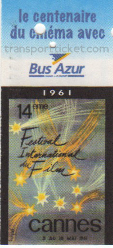 Bus Azur bus ticket: Festival 1961