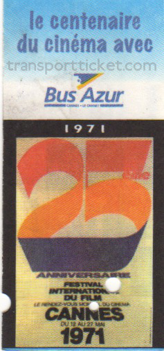 Bus Azur bus ticket: Festival 1971