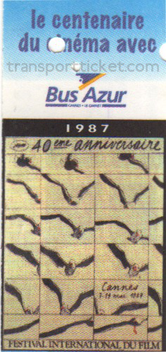 Bus Azur bus ticket: Festival 1987