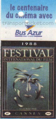 Bus Azur bus ticket: Festival 1988