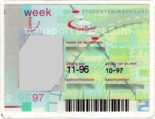 Student week card (1996-1997)