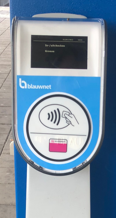 Blauwnet validator OV-chipkaart (Gronau, 2022)