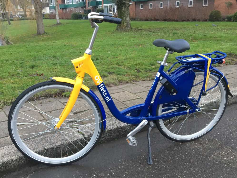OV-fiets with an electronic lock (Apeldoorn, 2019)