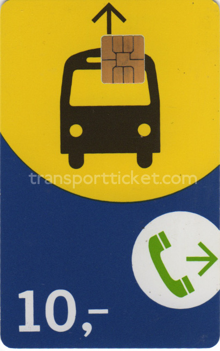 Vervoer op Maat smart card 10 guilders