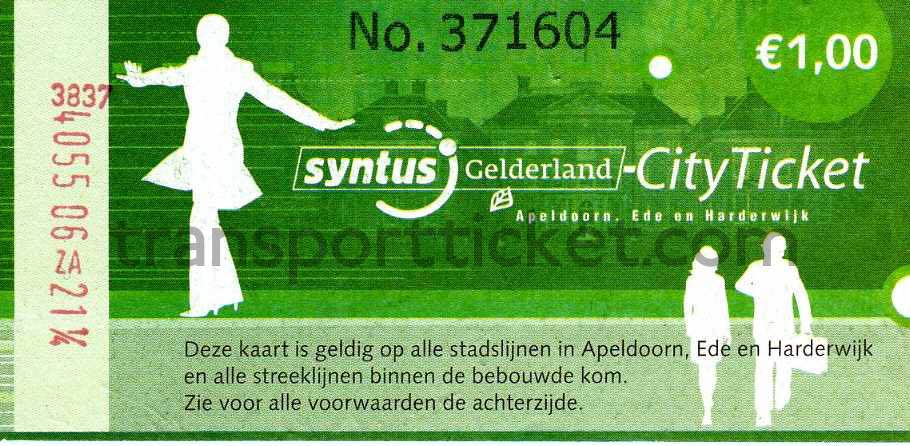 Syntus cityticket Apeldoorn, Ede, Harderwijk