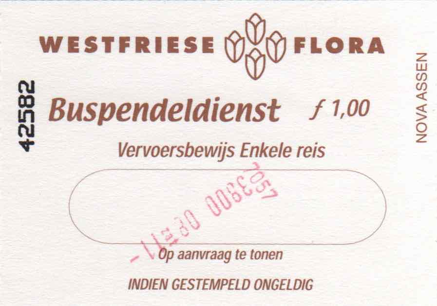 bus ticket Westfriese Flora