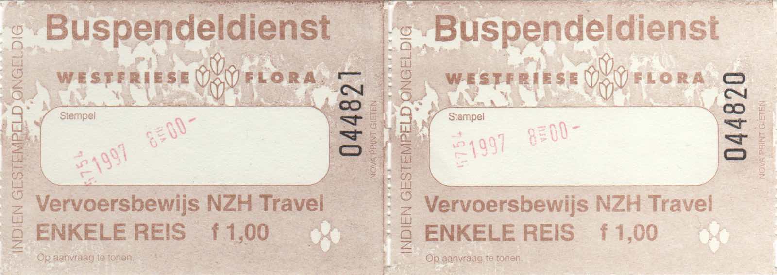 bus ticket Westfriese Flora