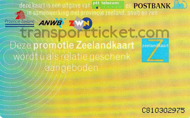 promotional Zeelandkaart 2.50 guilders