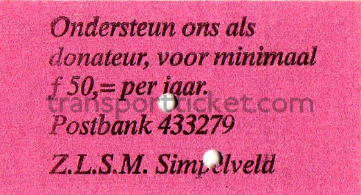 ZLSM train ticket (rear)