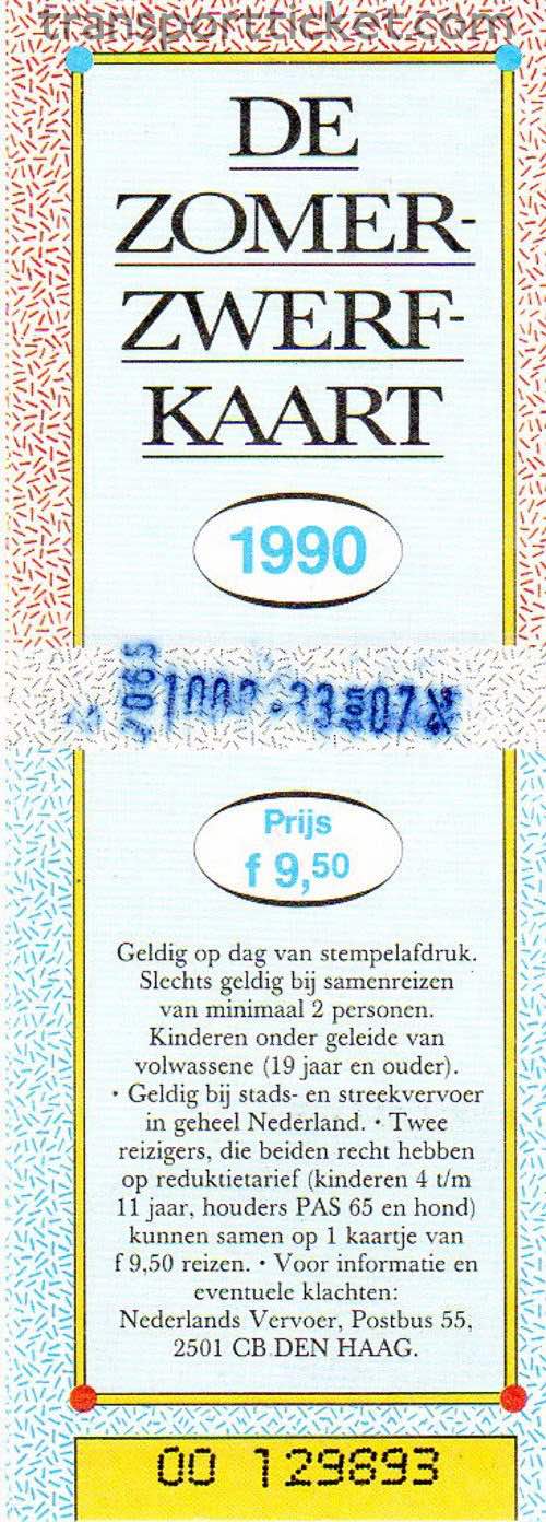 Zomerzwerfkaart (1990)