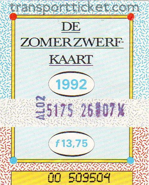 Zomerzwerfkaart (1992)