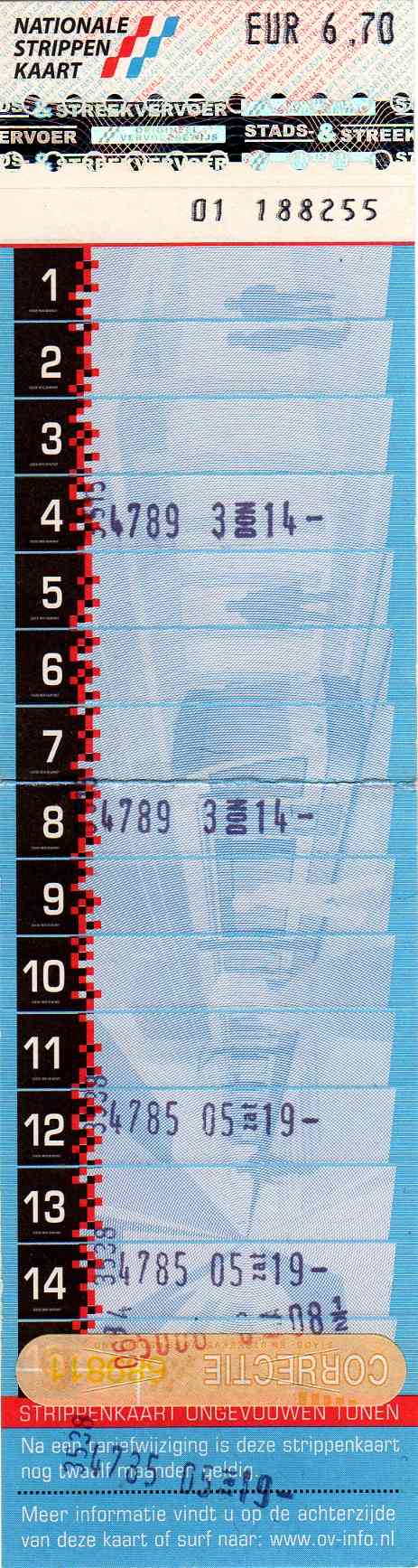 15-strip ticket