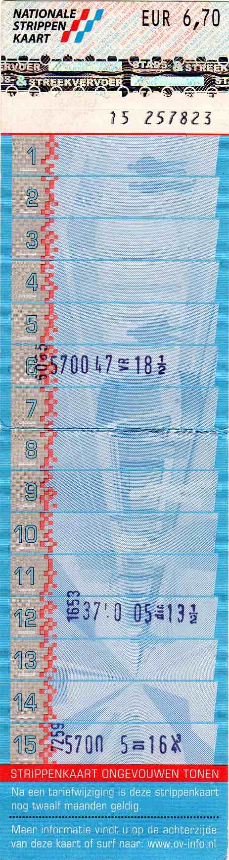 15-strip ticket
